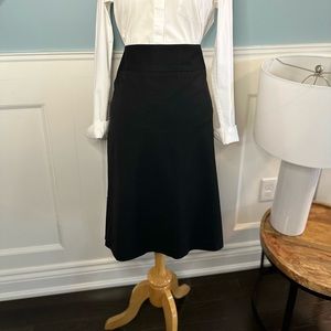Banana Republic Black Wool Skirt with Side Splits